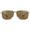 Porsche Design Rimless^Sunglasses P8680 B Gold Brown