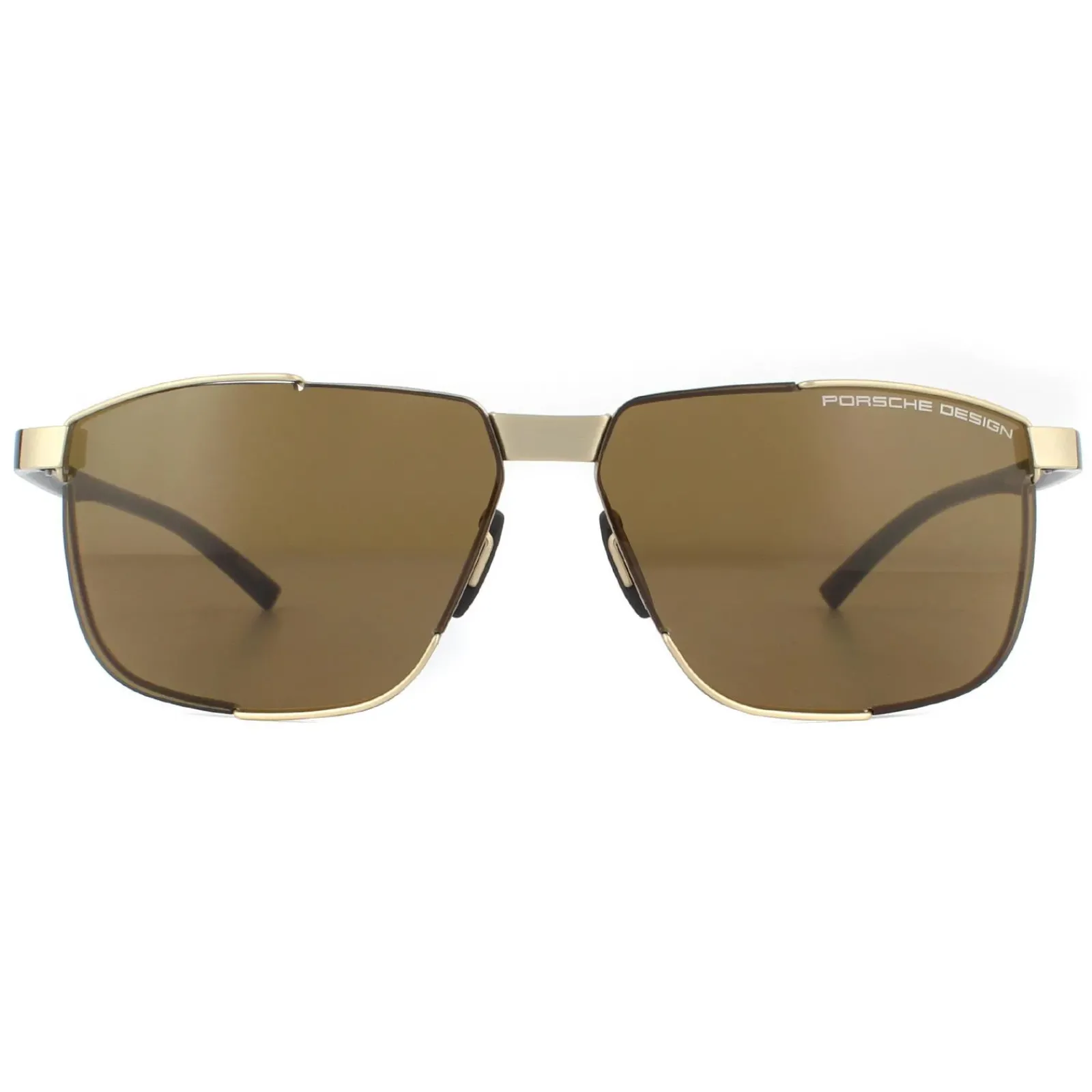 Porsche Design Rimless^Sunglasses P8680 B Gold Brown