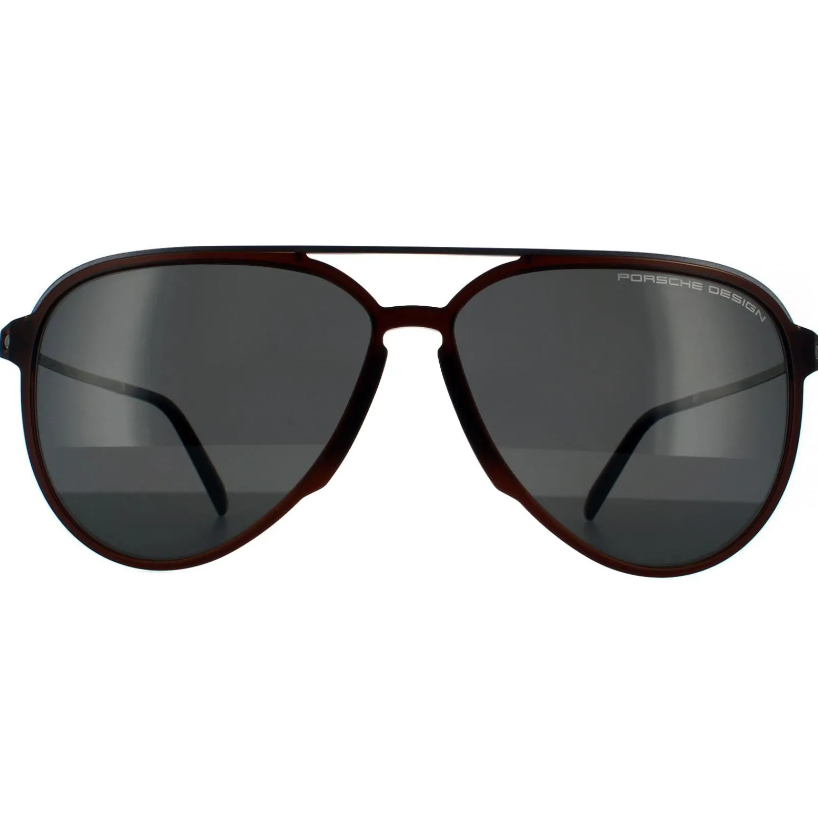 Porsche Design Polarised|Aviator^Sunglasses P8912 B Brown Grey Grey Polarized AR