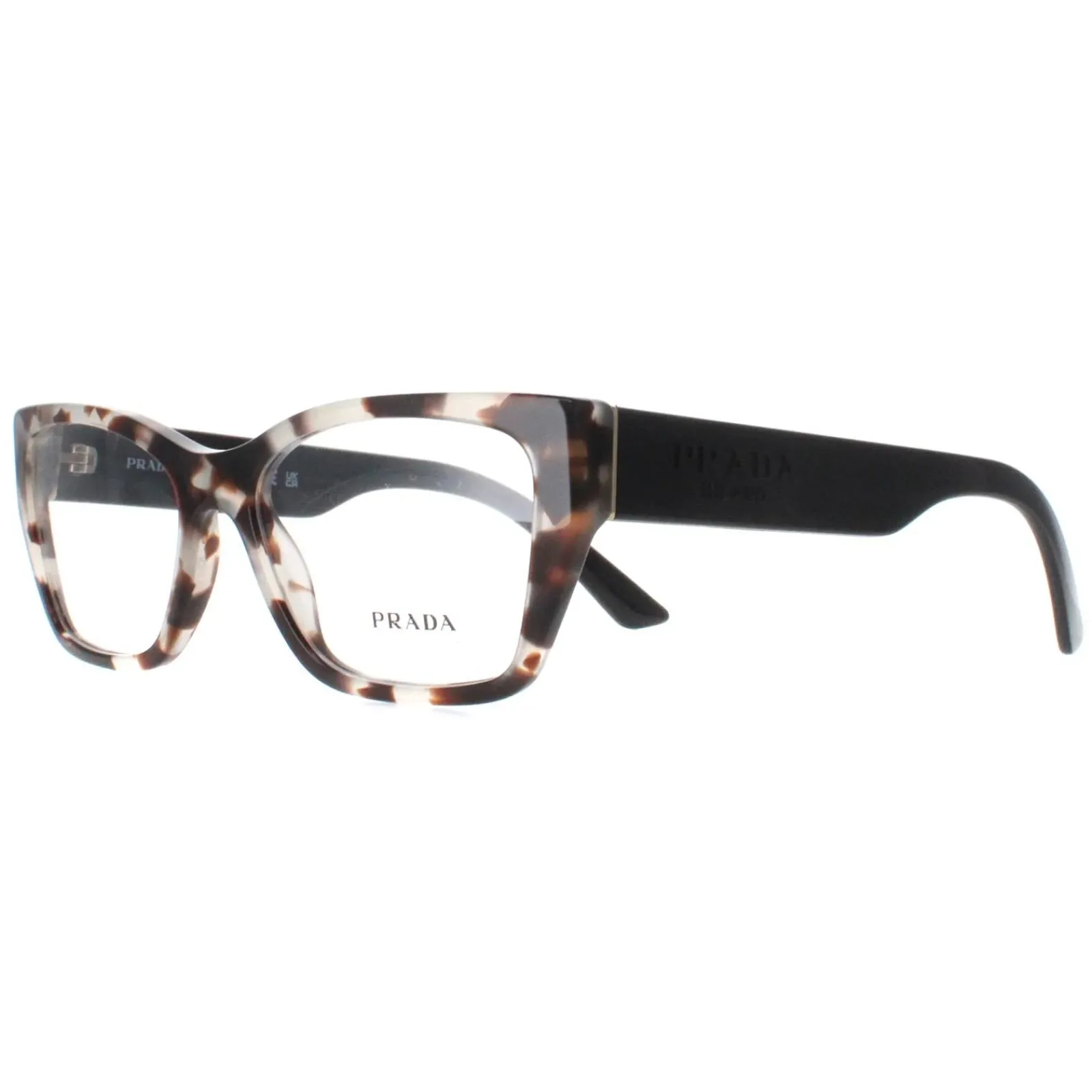 Prada Prada^Eyeglasses PR11YV UAO1O1 Black and White Women