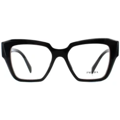 Prada Square|Prada^Eyeglasses PR09ZV 1AB1O1 Black Women