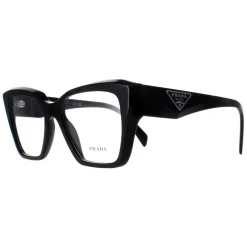 Prada Square|Prada^Eyeglasses PR09ZV 1AB1O1 Black Women