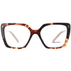 Prada Square|Prada^Glasses Frames PR16ZV 07R1O1 Rose Tortoise Women