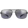 Prada Sport Polarised^Sunglasses 54IS 1AB2F2 Black Rubber Grey Mirror Silver Gra