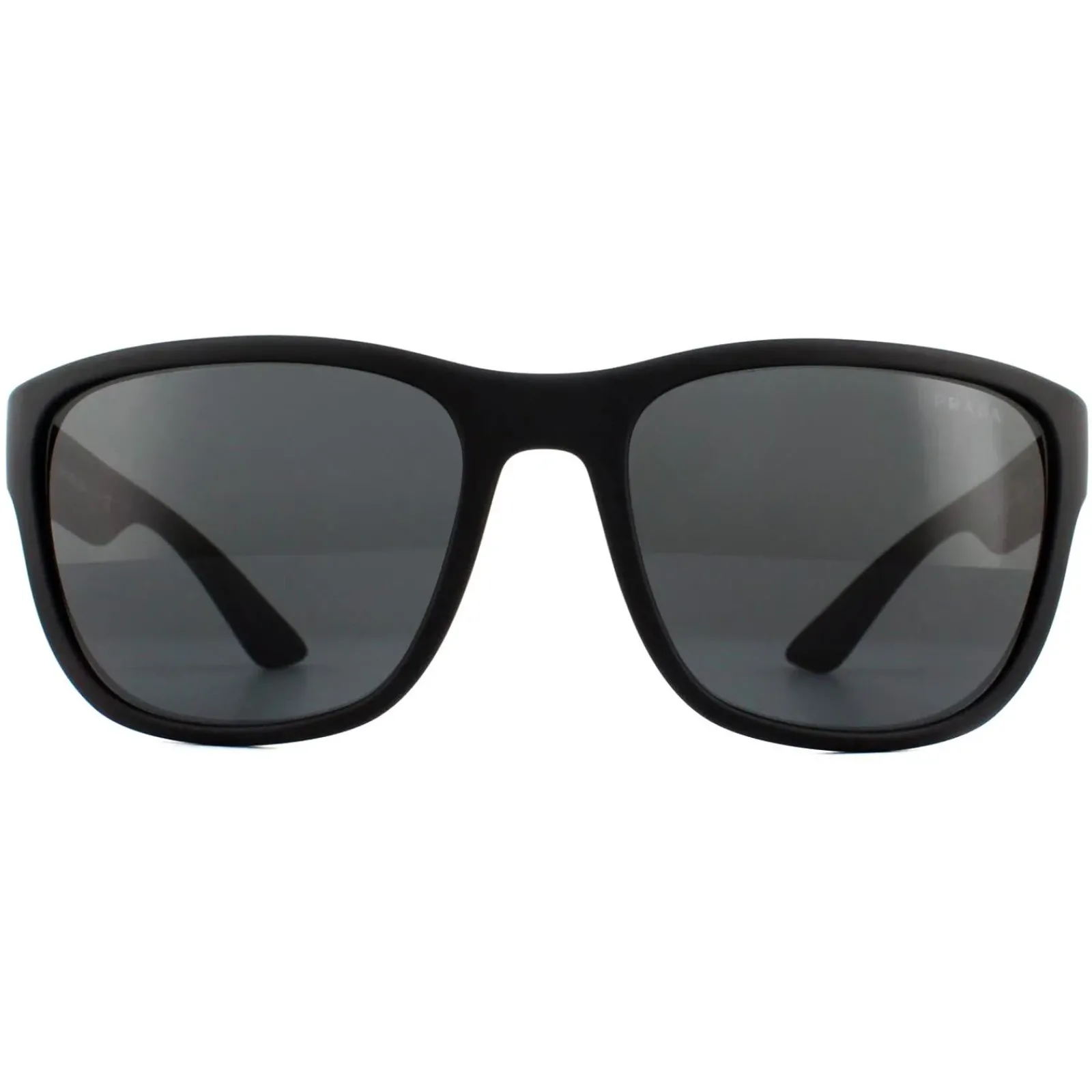 Prada Sport Rectangle^Sunglasses Mens PS01US DG05S0 - Rectangle Black Rubber Fra