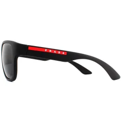 Prada Sport Rectangle^Sunglasses Mens PS01US DG05S0 - Rectangle Black Rubber Fra