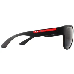 Prada Sport Rectangle^Sunglasses Mens PS01US DG05S0 - Rectangle Black Rubber Fra