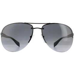 Prada Sport Polarised^Sunglasses 56MS DG05W1 Black Rubber Polarized Grey Gradien