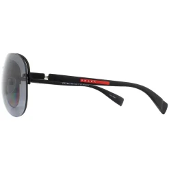 Prada Sport Polarised^Sunglasses 56MS DG05W1 Black Rubber Polarized Grey Gradien
