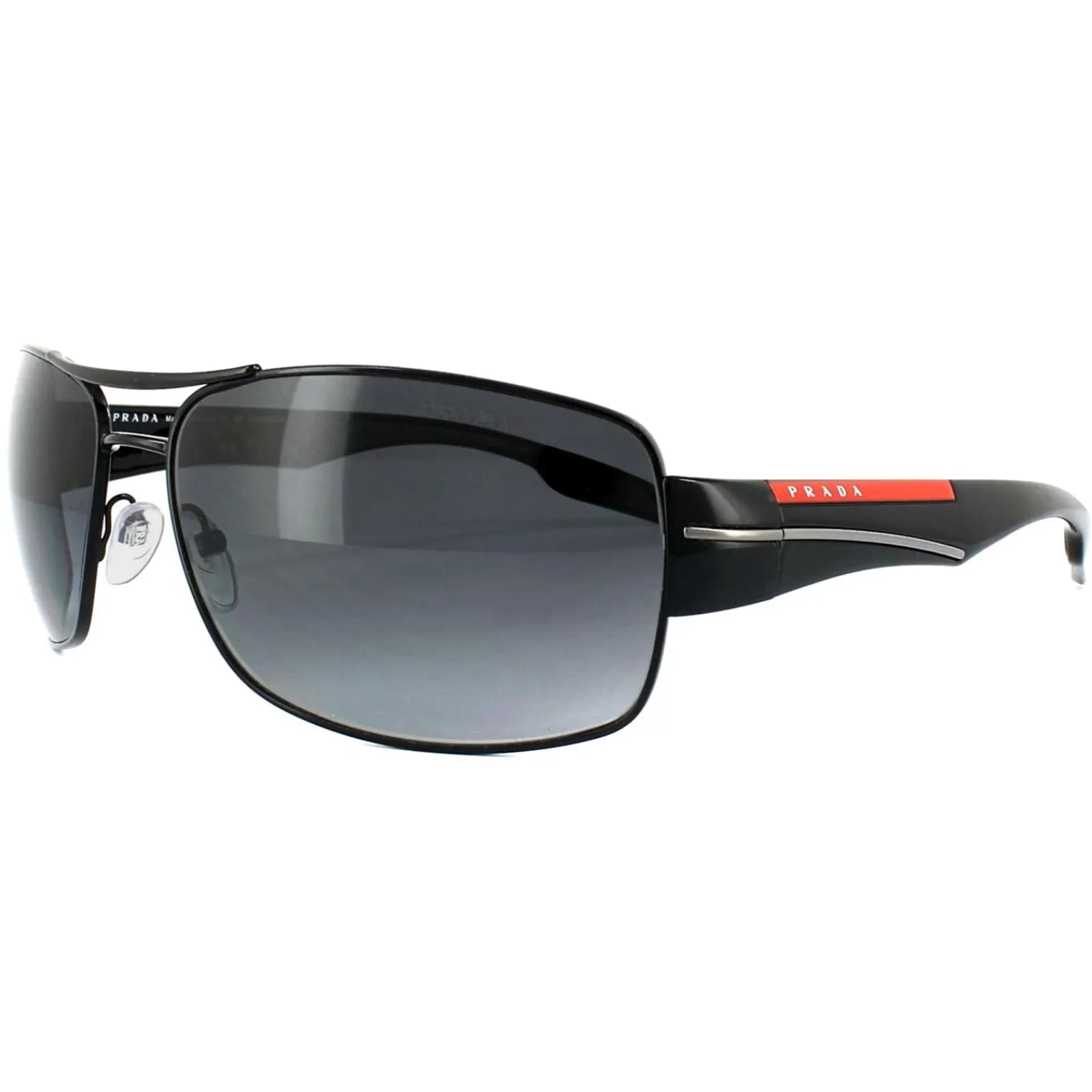 Prada Sport Polarised^Sunglasses 53NS 7AX5W1 Black Grey Gradient Polarized