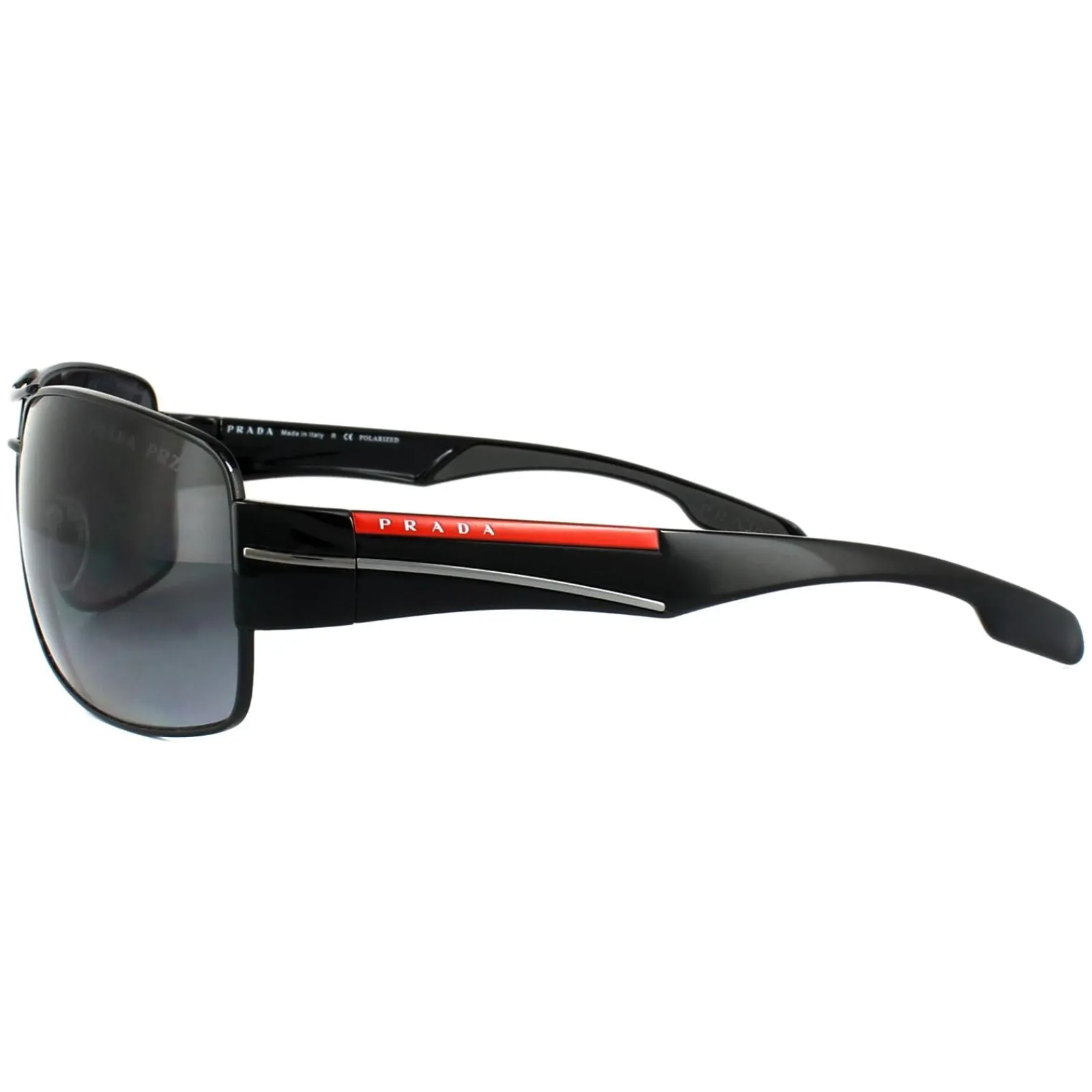 Prada Sport Polarised^Sunglasses 53NS 7AX5W1 Black Grey Gradient Polarized