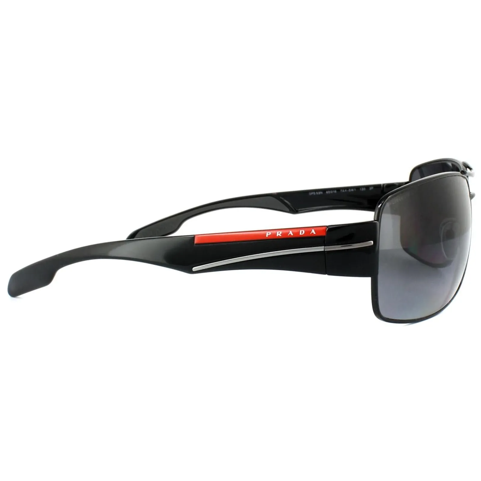 Prada Sport Polarised^Sunglasses 53NS 7AX5W1 Black Grey Gradient Polarized