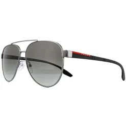 Prada Sport Aviator^Sunglasses PS54TS 5AV3M1 Gunmetal Grey Gradient 58mm