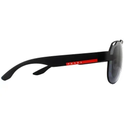 Prada Sport Polarised^Sunglasses PS57US DG05Z1 Black Rubber Grey Polarized