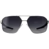Prada Sport Aviator^Sunglasses PS55WS 1BC06G Silver Grey Gradient Polarized