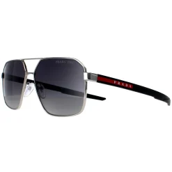 Prada Sport Aviator^Sunglasses PS55WS 1BC06G Silver Grey Gradient Polarized