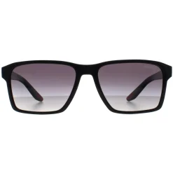 Prada Sport Rectangle^Sunglasses PS05YS 1AB09U Black Grey Gradient