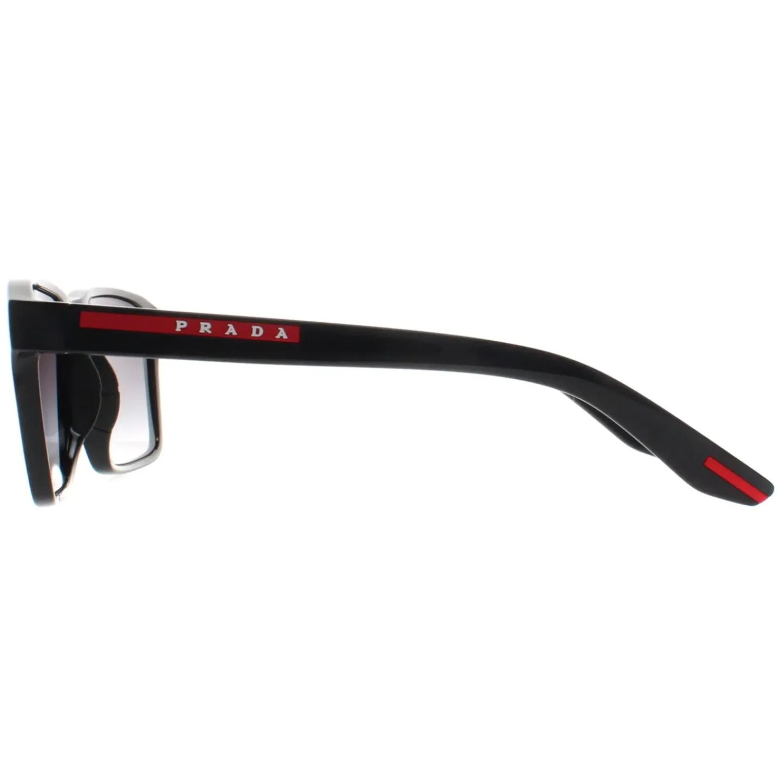 Prada Sport Rectangle^Sunglasses PS05YS 1AB09U Black Grey Gradient