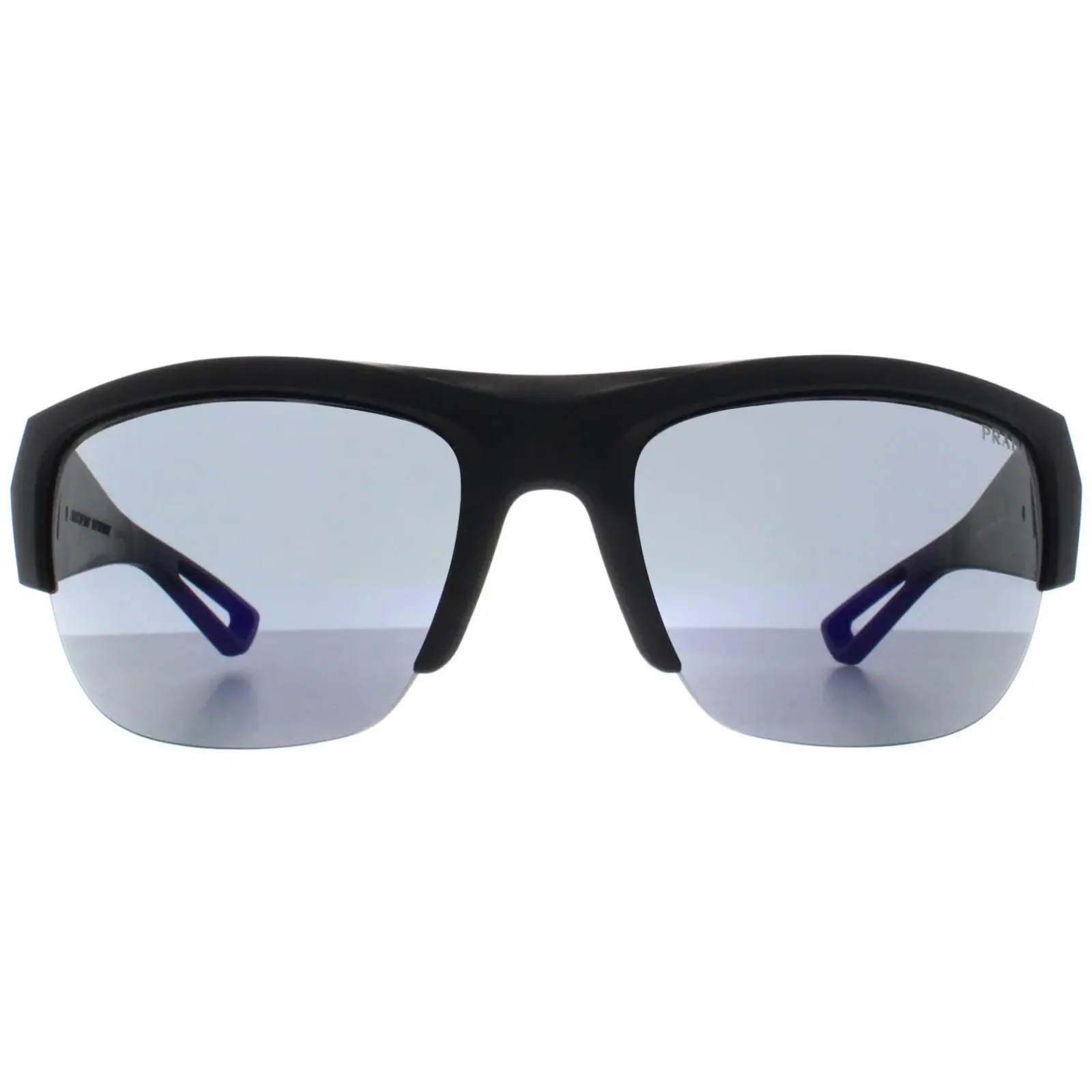 Prada Sport Sport^Sunglasses PSA01S 1BO10J Matte Black Dark Blue Violet Mirr
