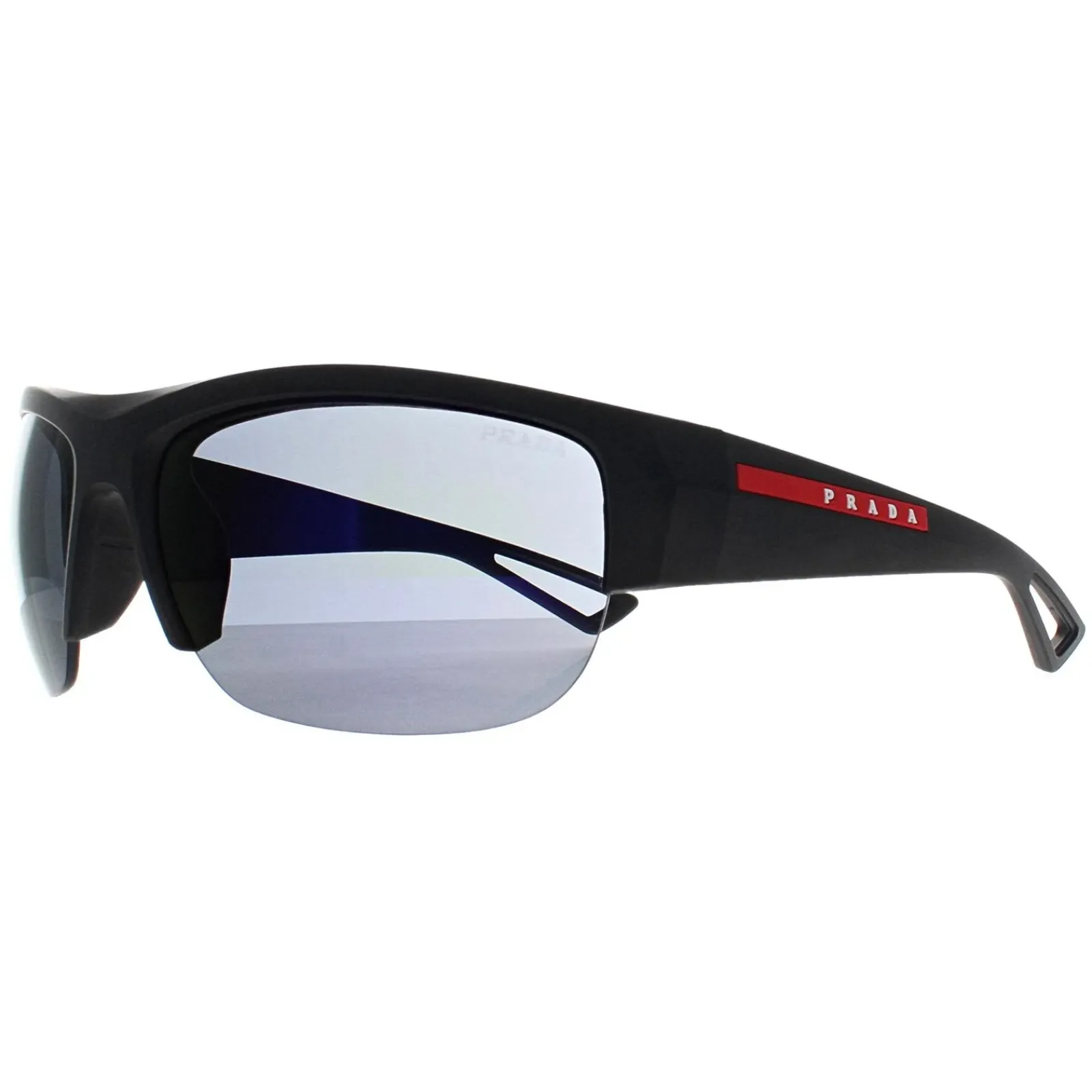 Prada Sport Sport^Sunglasses PSA01S 1BO10J Matte Black Dark Blue Violet Mirr