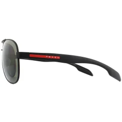 Prada Sport Polarised^Sunglasses 53PS DG05X1 Black Rubber Green