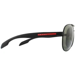 Prada Sport Polarised^Sunglasses 53PS DG05X1 Black Rubber Green