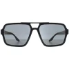 Prada Sport Polarised|Aviator^Sunglasses PS01XS 1AB02G Black Dark Grey Polarized