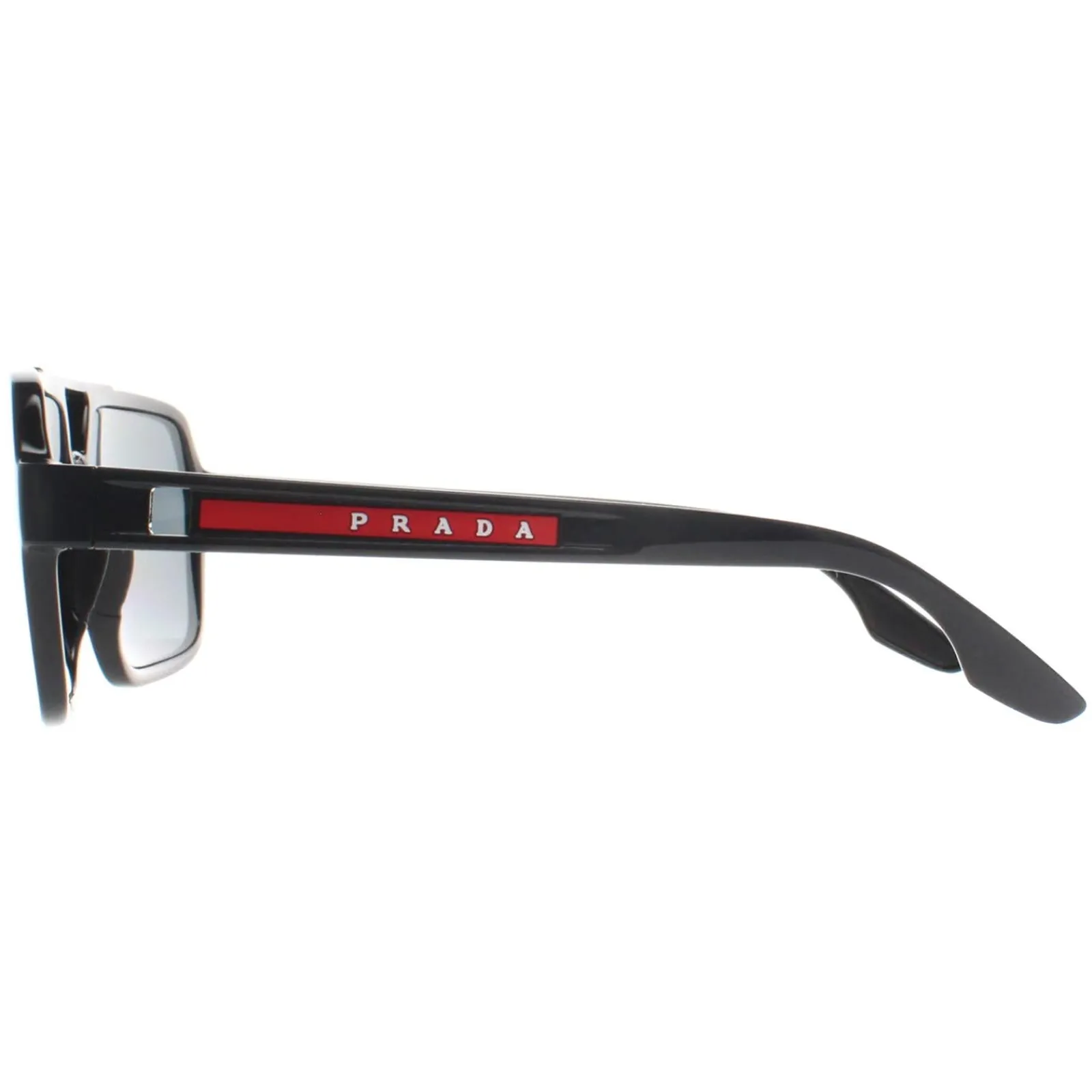 Prada Sport Polarised|Aviator^Sunglasses PS01XS 1AB02G Black Dark Grey Polarized