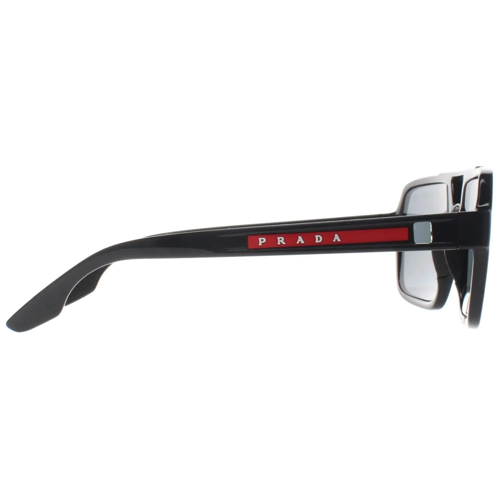 Prada Sport Polarised|Aviator^Sunglasses PS01XS 1AB02G Black Dark Grey Polarized