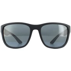 Prada Sport Rectangle^Sunglasses PS01US UFK5L0 Grey Rubber Dark Grey Mirror