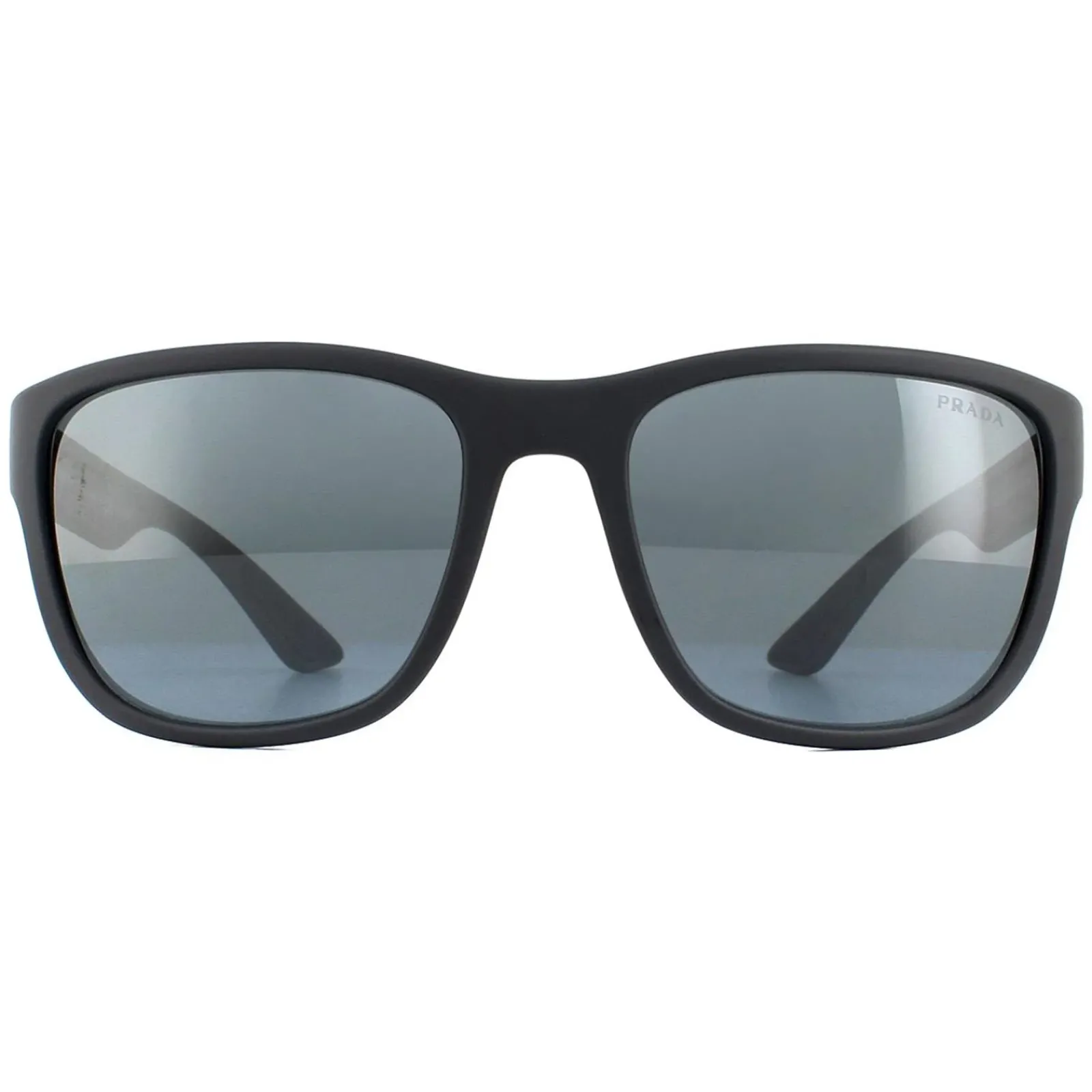 Prada Sport Rectangle^Sunglasses PS01US UFK5L0 Grey Rubber Dark Grey Mirror