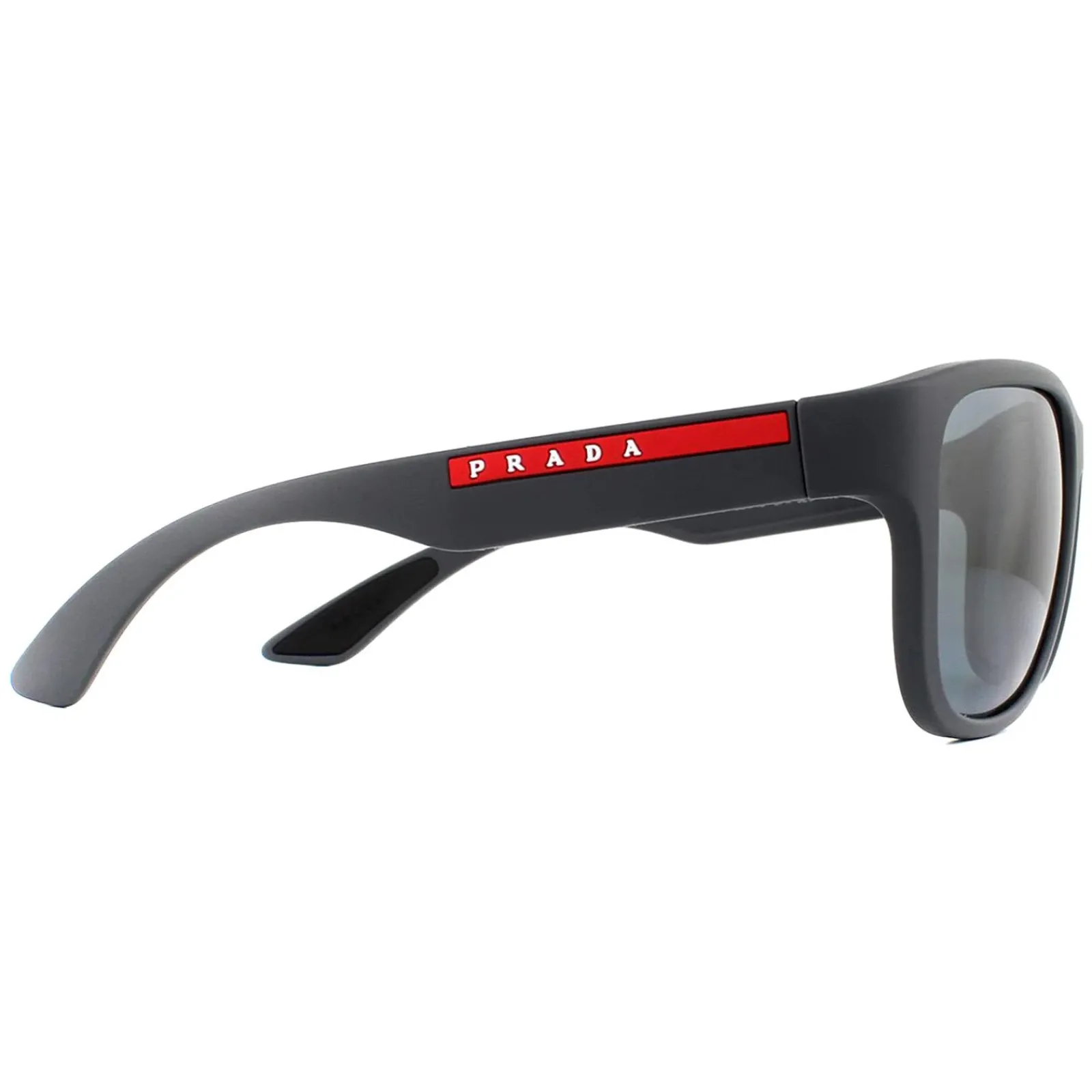 Prada Sport Rectangle^Sunglasses PS01US UFK5L0 Grey Rubber Dark Grey Mirror
