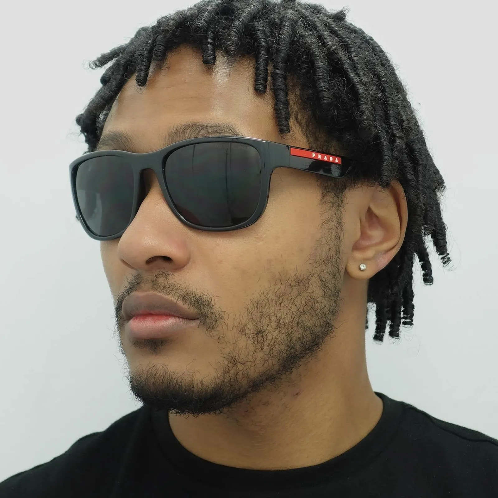 Prada Sport Polarised^Sunglasses PS01US 1AB5Z1 Black Grey Polarized