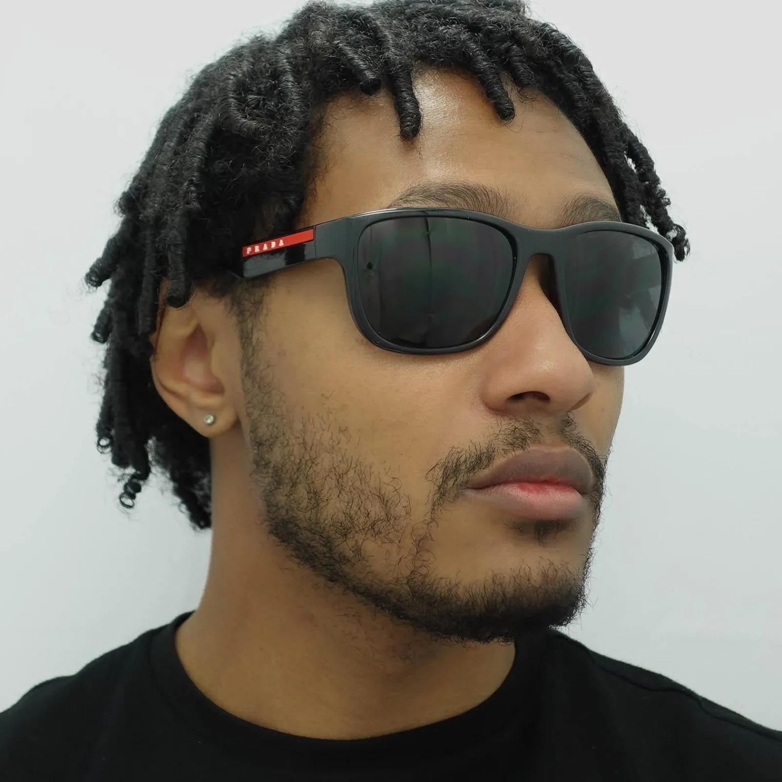 Prada Sport Polarised^Sunglasses PS01US 1AB5Z1 Black Grey Polarized