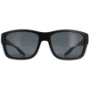 Prada Sport Polarised^Sunglasses PS01WS DG002G Black Rubber Dark Grey Polarized