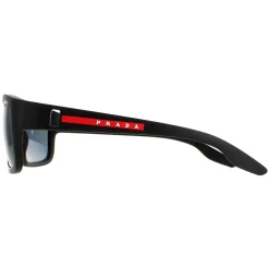Prada Sport Polarised^Sunglasses PS01WS DG002G Black Rubber Dark Grey Polarized