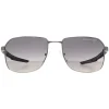 Prada Sport Polarised|Aviator^Sunglasses PS54WS 1BC06G Silver Grey Gradient Polarized