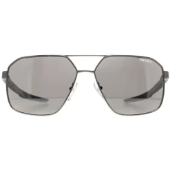Prada Sport Aviator^Sunglasses PS55WS 1BC07F Silver Light Grey Silver Mirror