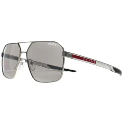 Prada Sport Aviator^Sunglasses PS55WS 1BC07F Silver Light Grey Silver Mirror