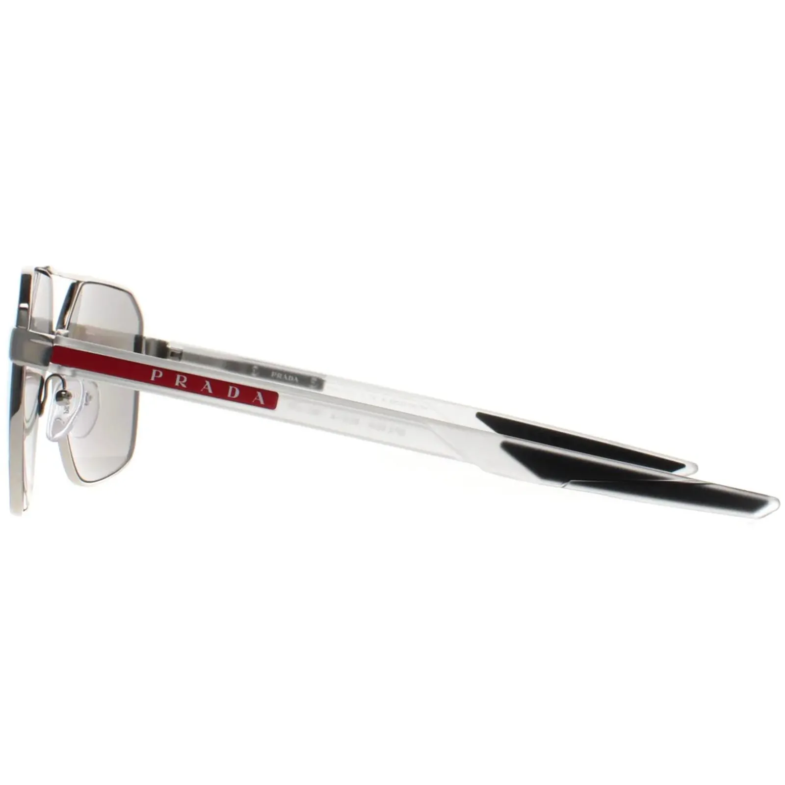 Prada Sport Aviator^Sunglasses PS55WS 1BC07F Silver Light Grey Silver Mirror