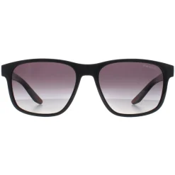 Prada Sport Rectangle^Sunglasses PS06YS 1AB09U Black Grey Gradient