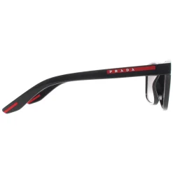 Prada Sport Rectangle^Sunglasses PS06YS 1AB09U Black Grey Gradient
