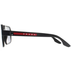 Prada Sport Polarised|Aviator^Sunglasses PS01XS DG002G Black Rubber Dark Grey Polarized
