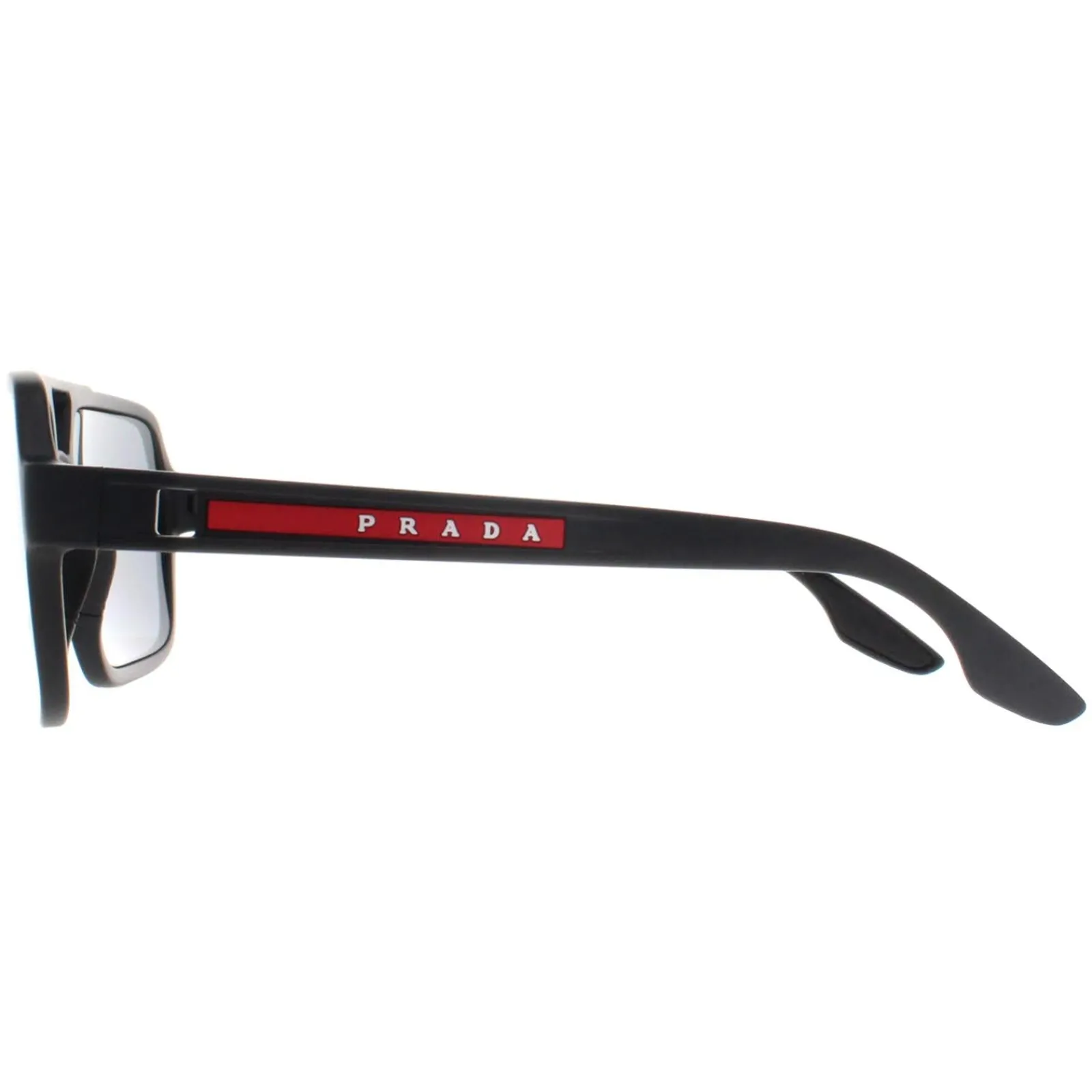 Prada Sport Polarised|Aviator^Sunglasses PS01XS DG002G Black Rubber Dark Grey Polarized
