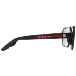 Prada Sport Polarised|Aviator^Sunglasses PS01XS DG002G Black Rubber Dark Grey Polarized