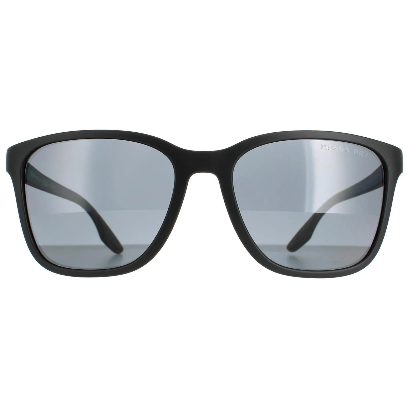 Prada Sport Polarised^Sunglasses PS02WS DG002G Black Rubber Dark Grey Polarized