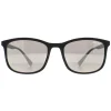 Prada Sport Rectangle^Sunglasses PS01TS DG02B0 Black Rubber Light Grey Silver Mi