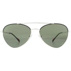 Prada Sport Polarised^Sunglasses 50SS GAQ5X1 Silver Black Green Polarized