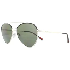 Prada Sport Polarised^Sunglasses 50SS GAQ5X1 Silver Black Green Polarized