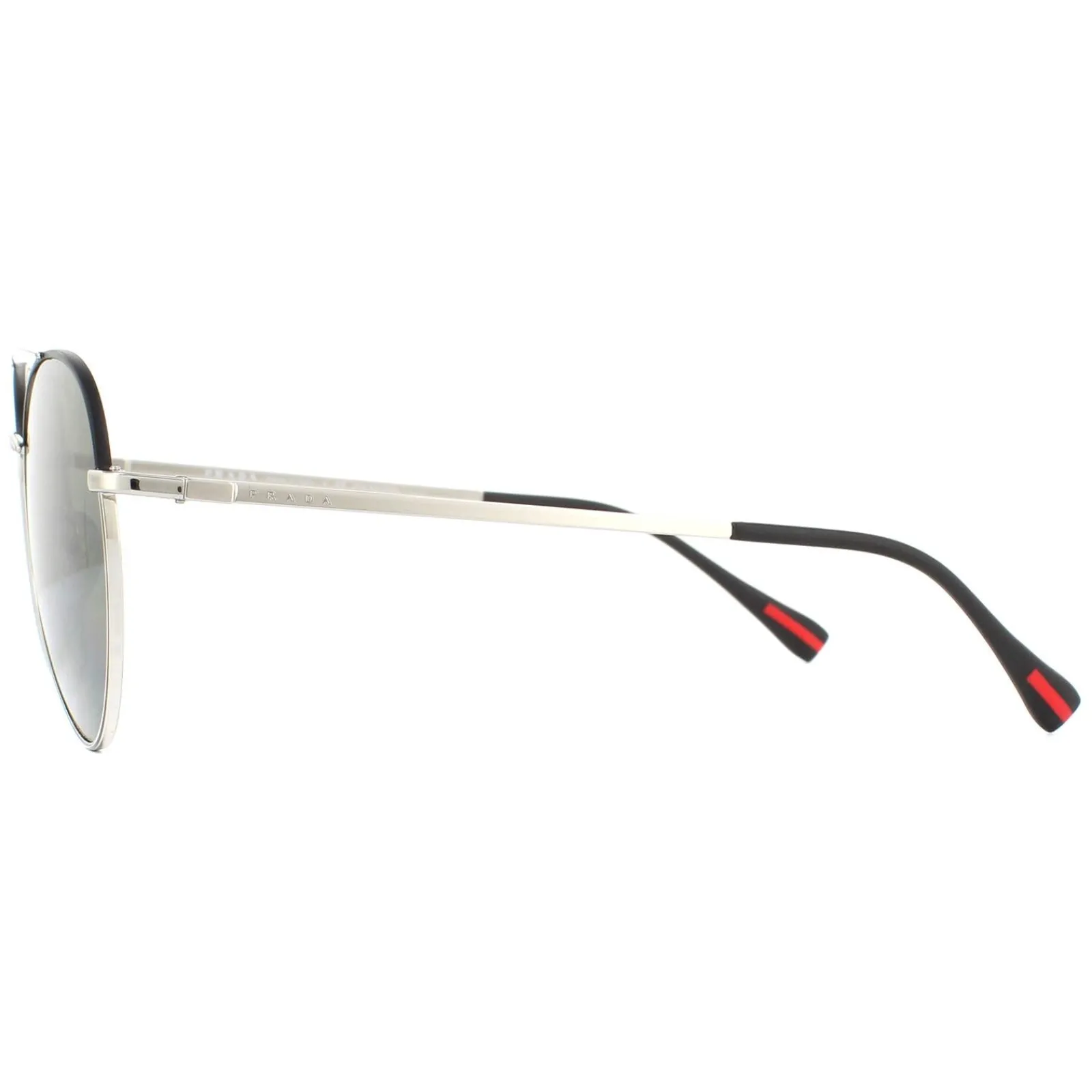 Prada Sport Polarised^Sunglasses 50SS GAQ5X1 Silver Black Green Polarized